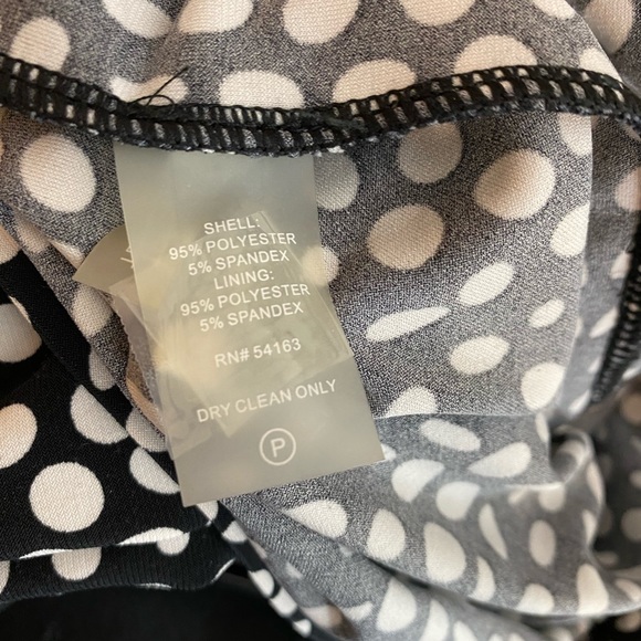 Tommy Hilfiger size 10 black white polkadot fit flare dress - Picture 6 of 9